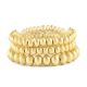 3 Row Textured Metal Ball Bracelet