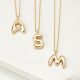 Bubble Letter Initial Necklace